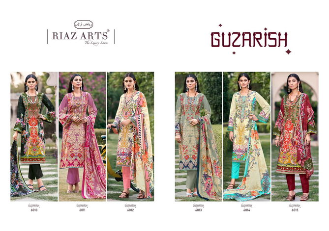 Guzarish By Riaz Arts Lawn Cotton Pakistani Dress Material Wholesale Online
